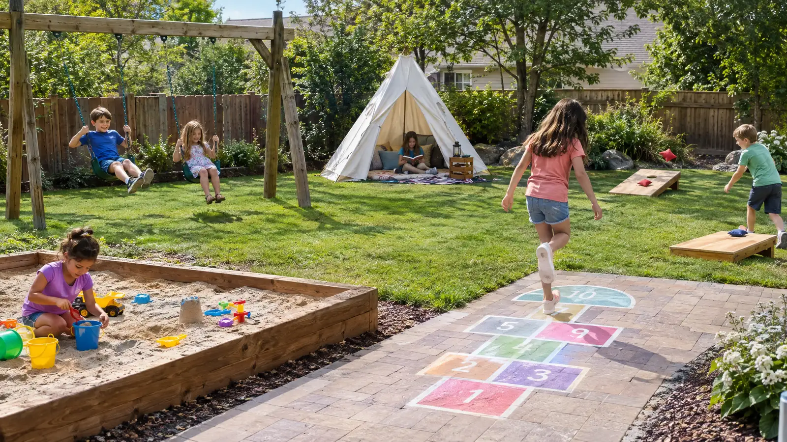 Backyard Play Zones and Games Beyond the Swing Set