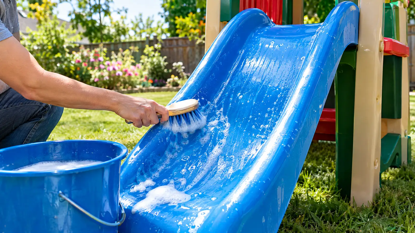 Cleaning a Plastic or Vinyl Swing Set