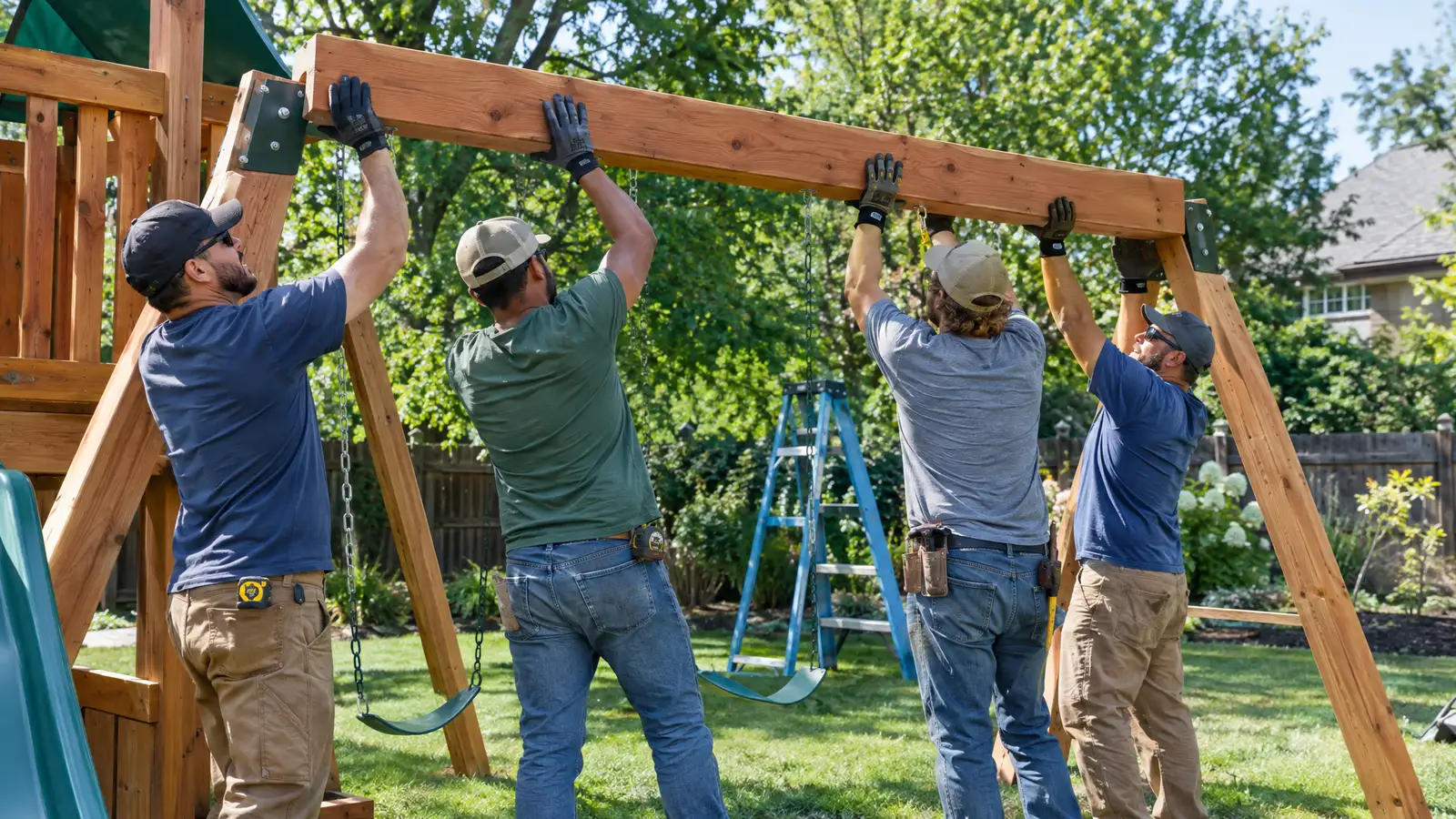How Swing Sets Are Installed, Step by Step