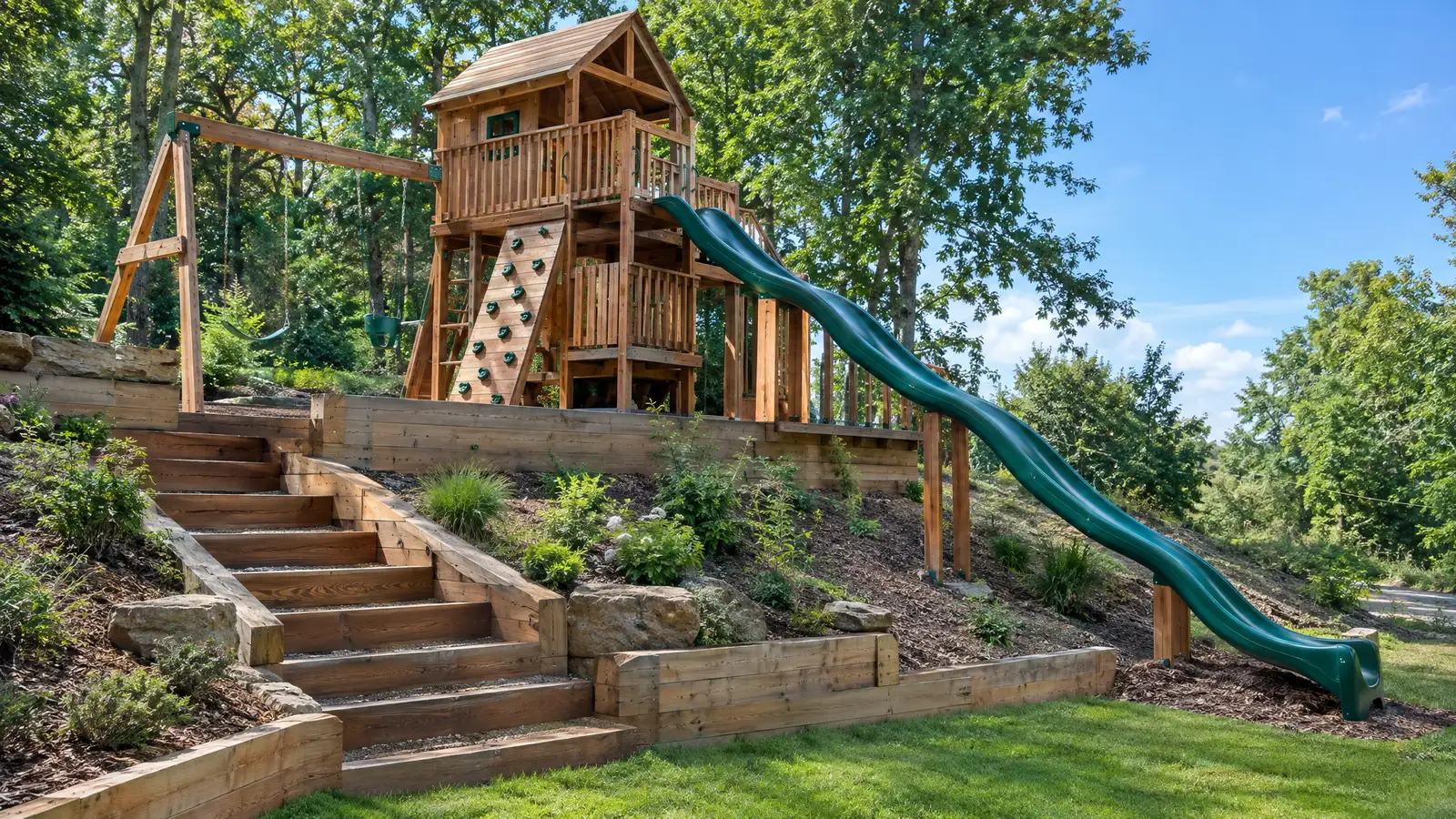Leveling and Sloped Yards for Playsets