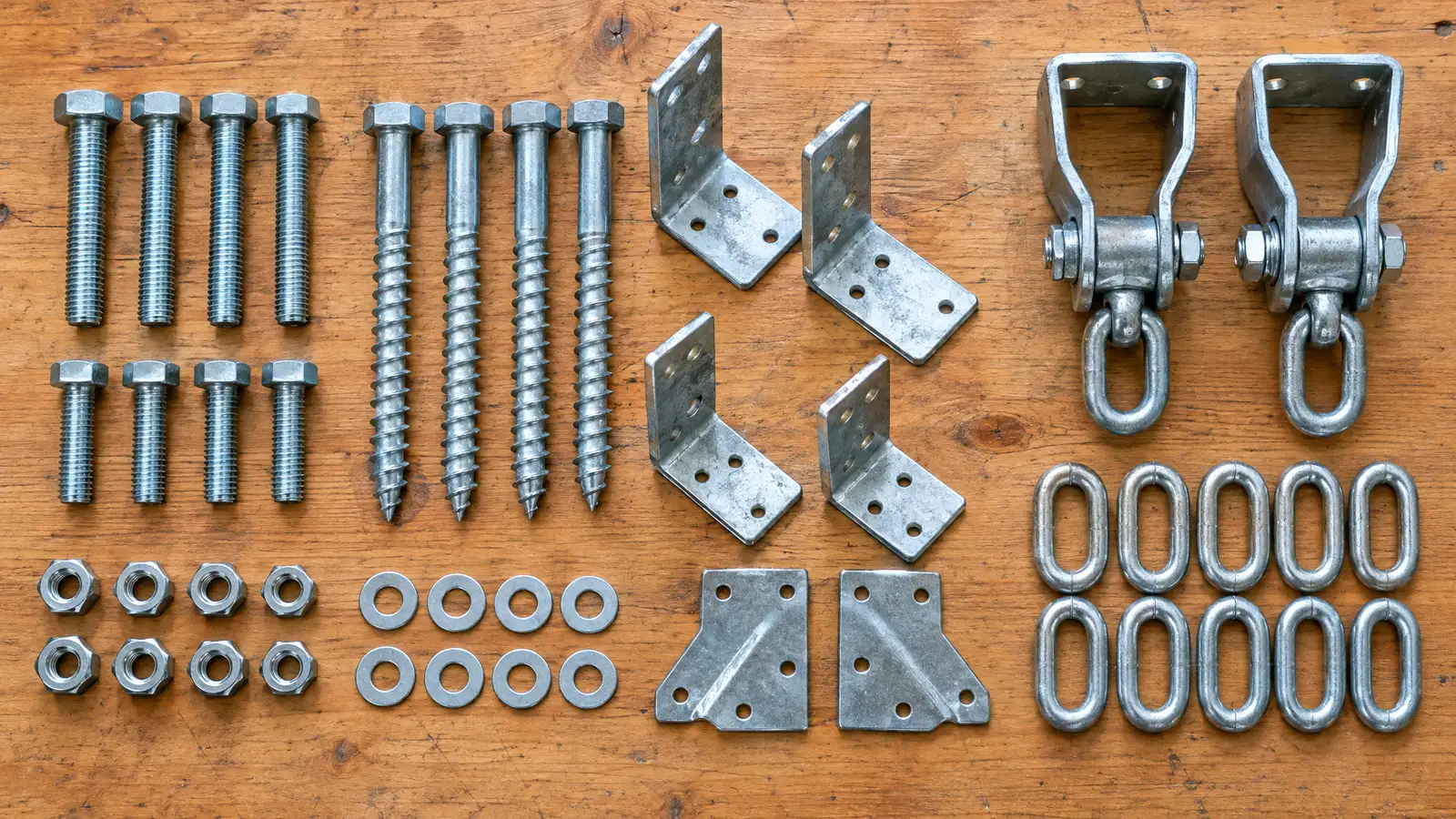 Swing Set Hardware Explained: Bolts, Hangers, Chains and More