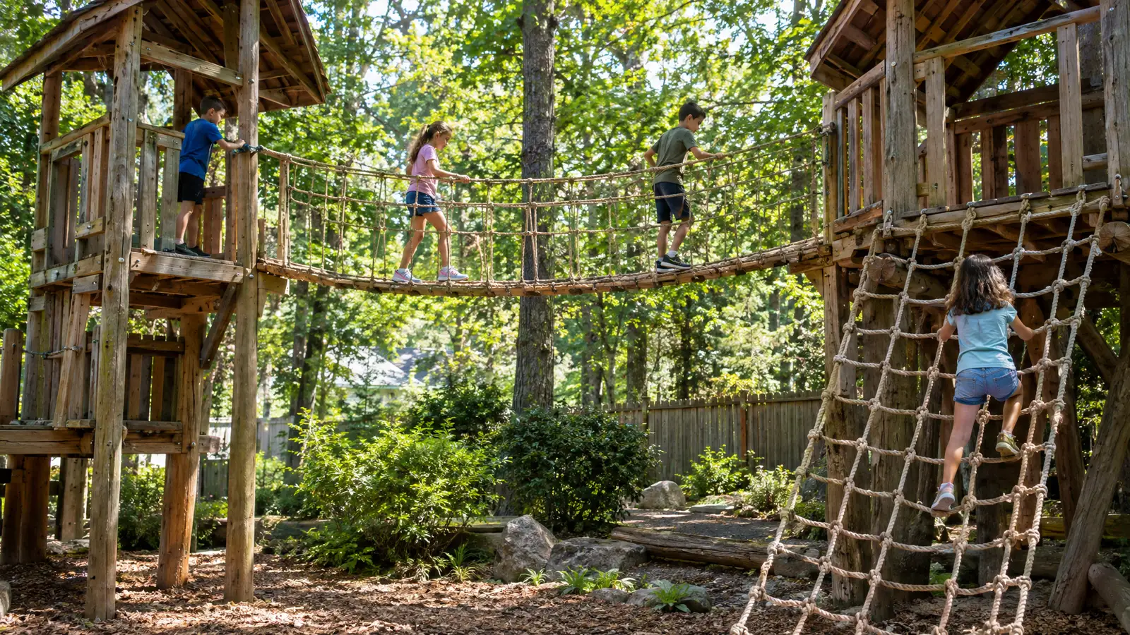 Rope Bridges, Net Climbers and Rope Courses