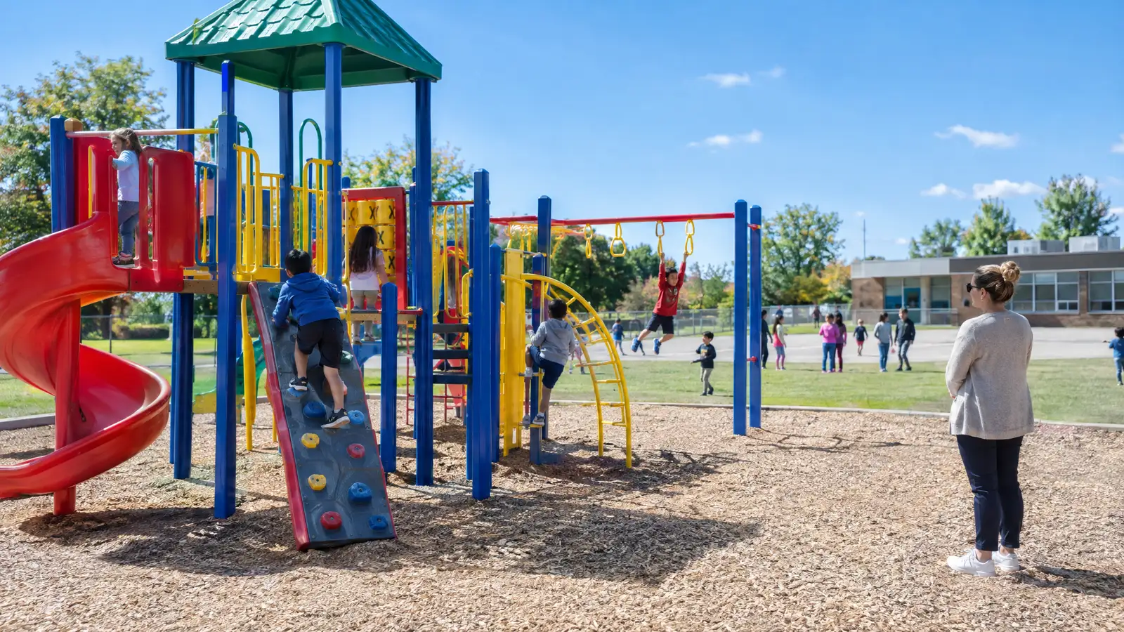 An elementary school playground