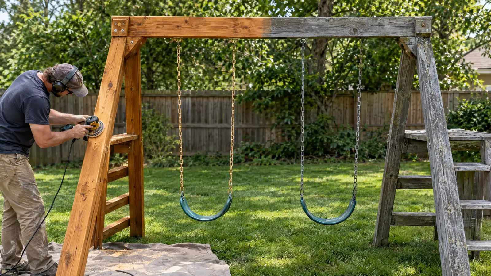 Swing Set Restoration and Refinishing